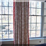 D13. Custom curtains. 6 panels total. Approx 93”h 
